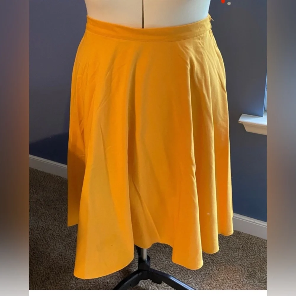 Modcloth Mustard Yellow A-Line Skirt - Picture 2 of 2